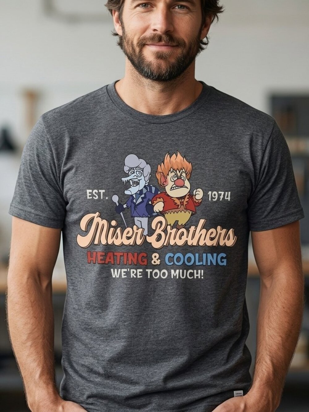 Miser Brothers Graphic Tee • Vintage Holiday Cartoon Shirt • Unisex Streetwear